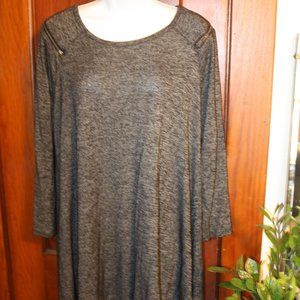 Maurices Zippered shoulder accented tunic sweater